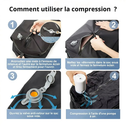 Compressible bag LUGGO
